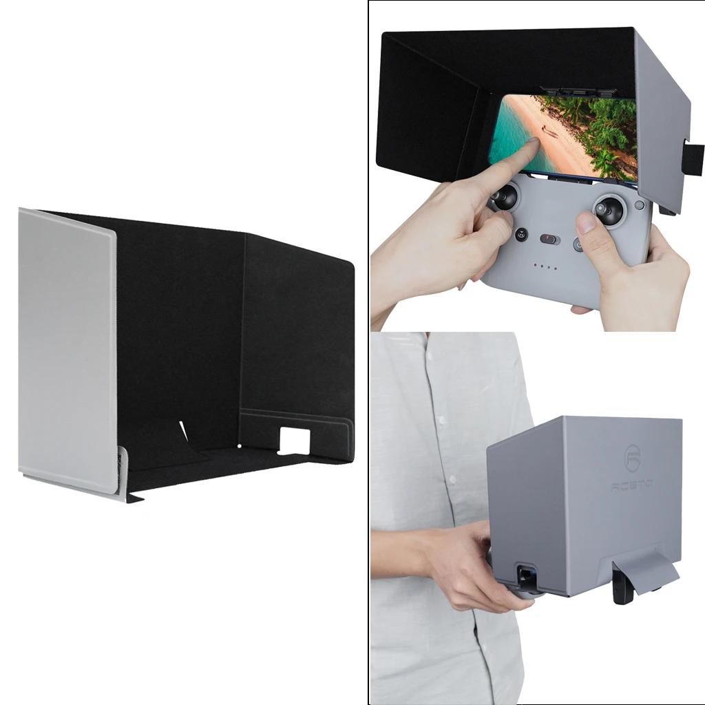 mobile phone screen foldable sunshade remote controller sun hood for dji mavic air 2 drone parts accessories free global shipping