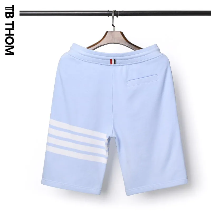 

THOM 2021 TB sky blue casual shorts men women dyed summer sport shorts male fashion cotton short pants men