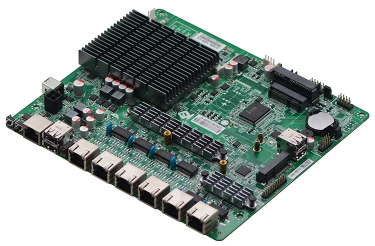 6 портов ethernet материнская плата J1900 + безвентиляторная 2 5 'HDD Встроенная с