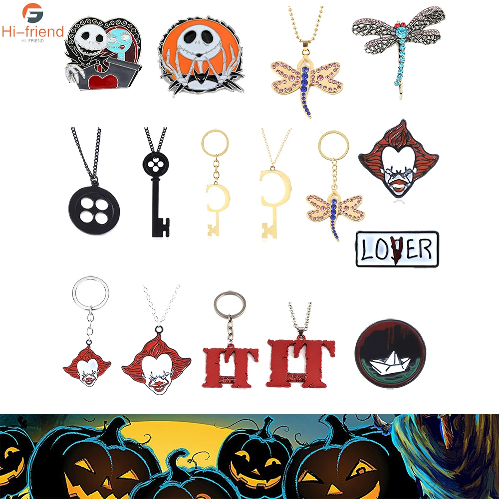 10 шт. брелок Хэллоуин Coraline& секретная дверь Coraline Кошмар перед Рождеством Stephen King's It брелок на подарок