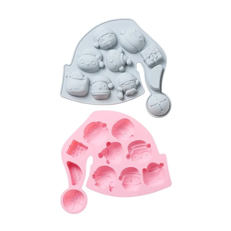 

Christmas gift hat silicone mold Cake Ice Tray Chocolate Mould Homemade handmade soap mold Easy to demold Food grade silicone