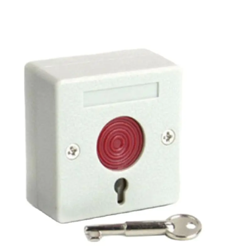 

PB-68 Emergency Button Switch Key Automatic Reset Wired Manual Hand Push For Alarm