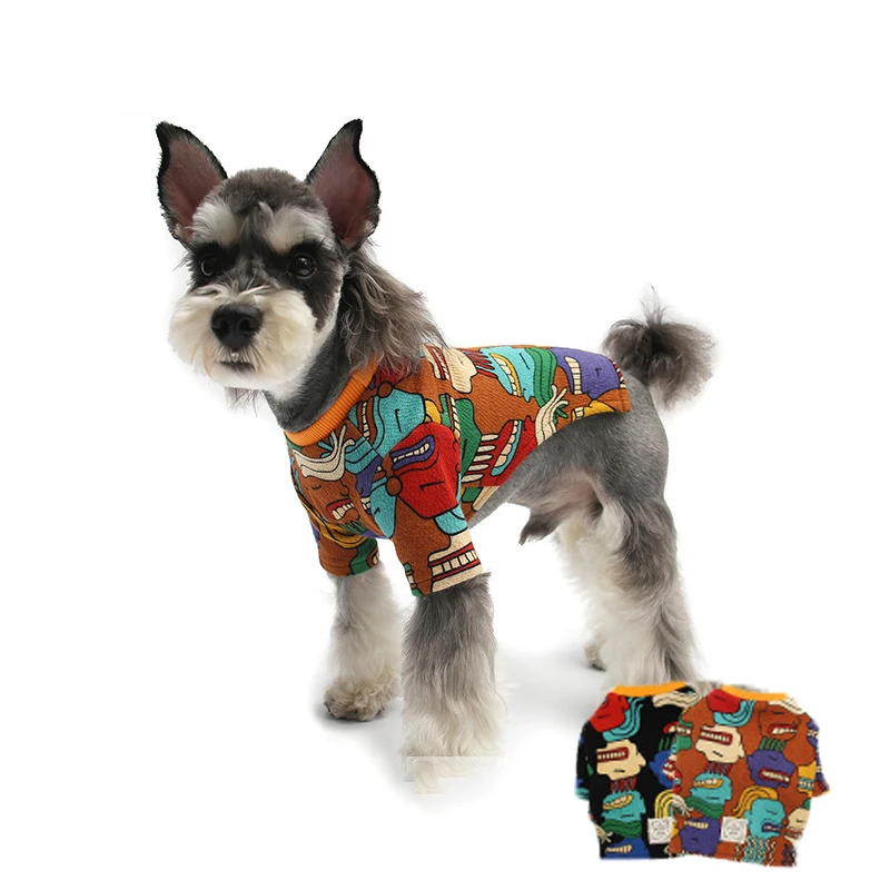 Мультяшный геометрический костюм для рисования собаки чихуахуа Ших Tzu Yorkie