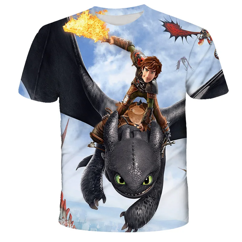 

Boys Girls Clothes Anime How To Train Your Dragon 3D Print T-shirt Short Sleeve Toddler Shirts Baby Thanksgiving Clothes for Kid