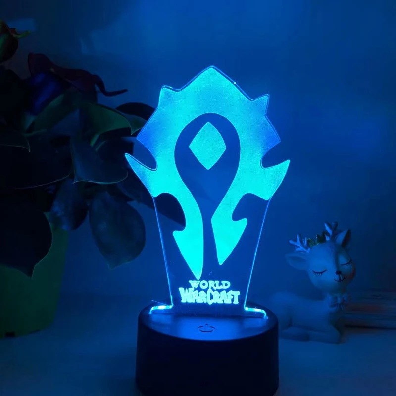 WOW World of Warcraft 3D светильник светодиодный потолочный для домашнего декора подарок