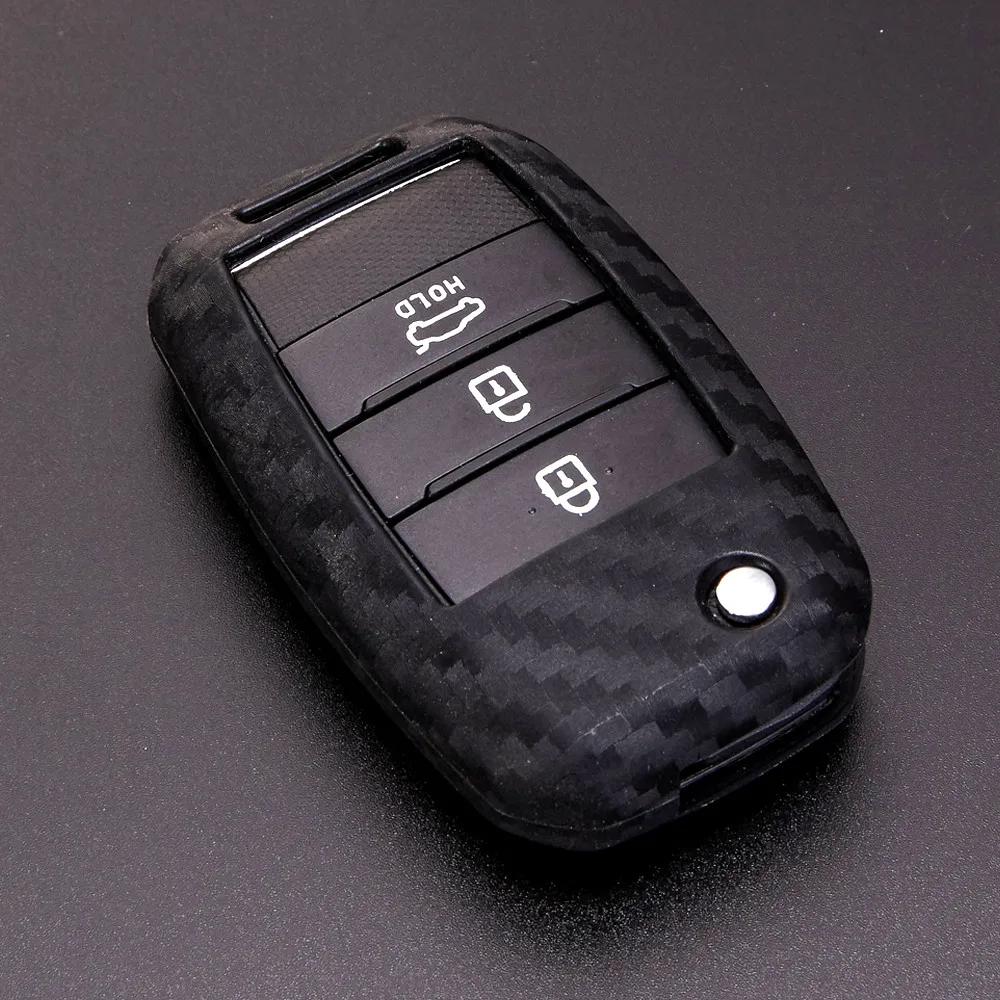 Чехол для автомобильного ключа с узором из углеродного волокна KIA KX5 K2 K3 K4 K5 Rio 5