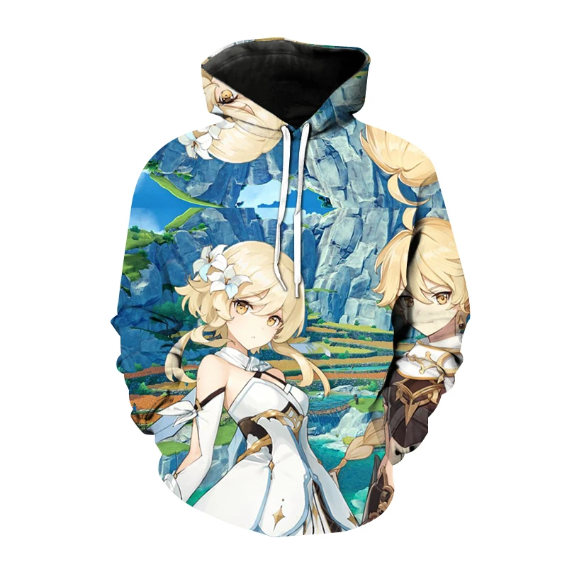 

Trendy Anime Genshin Impact KLEE 3D Print Hoodie Men Women Hoodies Streetwear Children Pullover Harajuku Oversized Girls Clothes