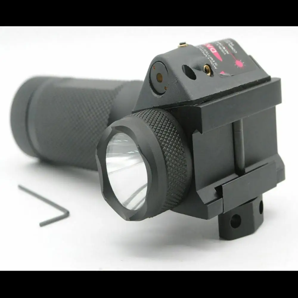 Светодиодный фонарик для охоты с красной точкой лазерный прицел из алюминиевого