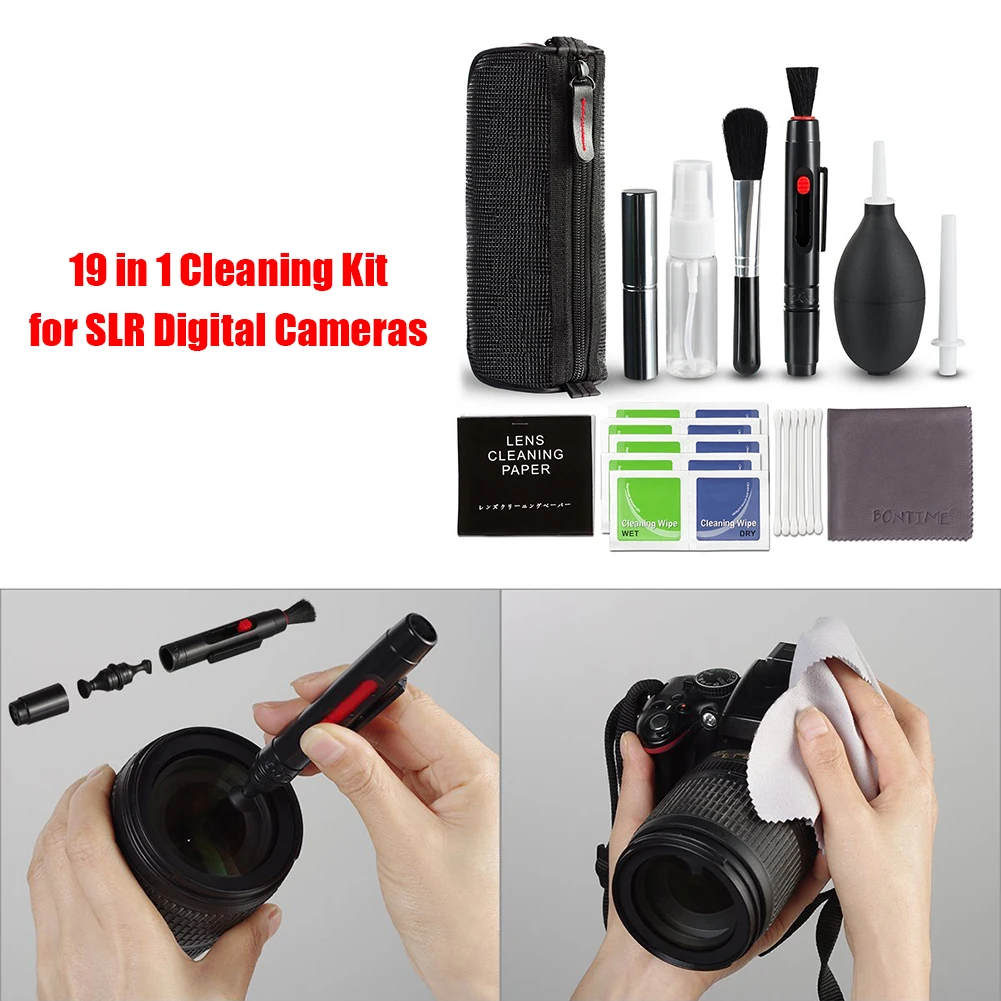 

19pcs Camera Cleaner Kit DSLR Lens Digital Camera Sensor Cleaning for Sony Fujifilm Nikon Canon SLR DV Cameras Clean Set