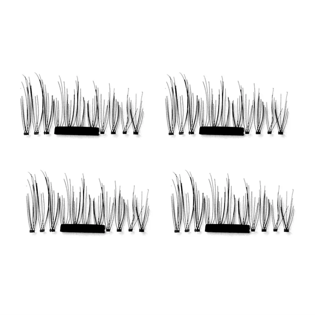 4 шт./лот легкие натуральные густые ресницы 3D Магнитные прочные накладные
