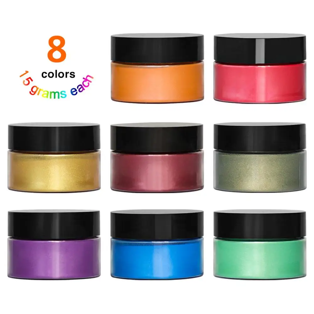 

8 цветов, 15 г, искусственная жемчужная эпоксидная смола, мыло-краска для рук, товары для изготовления мыла, тени для век и губ
