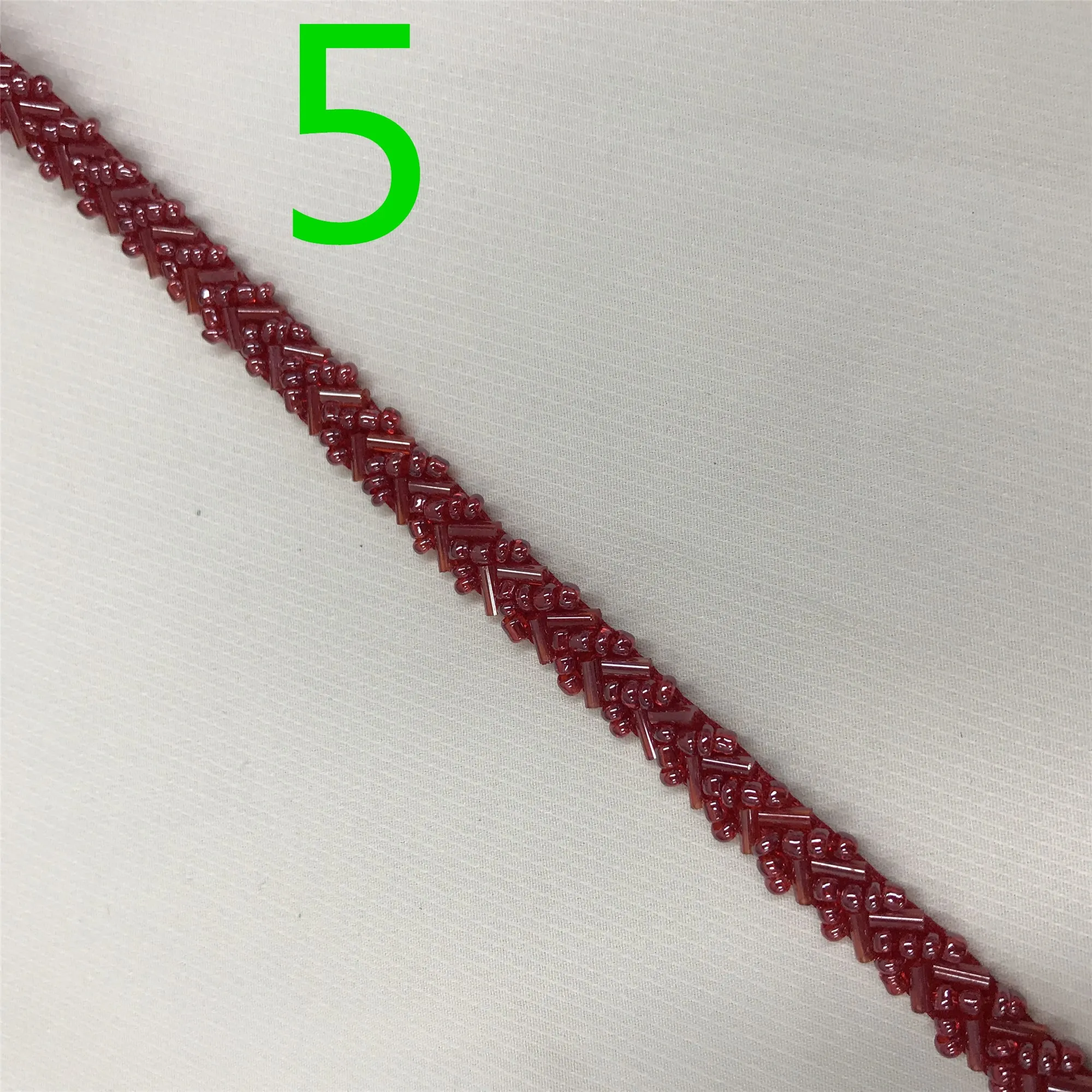 5 Red 1 ярд, ширина 6 мм, цепочка из стеклянного жемчуга, украшение из золотого бисера для свадебного букета, пояс, свадебные стразы, аксессуары для волос - Цвет: 5 Red