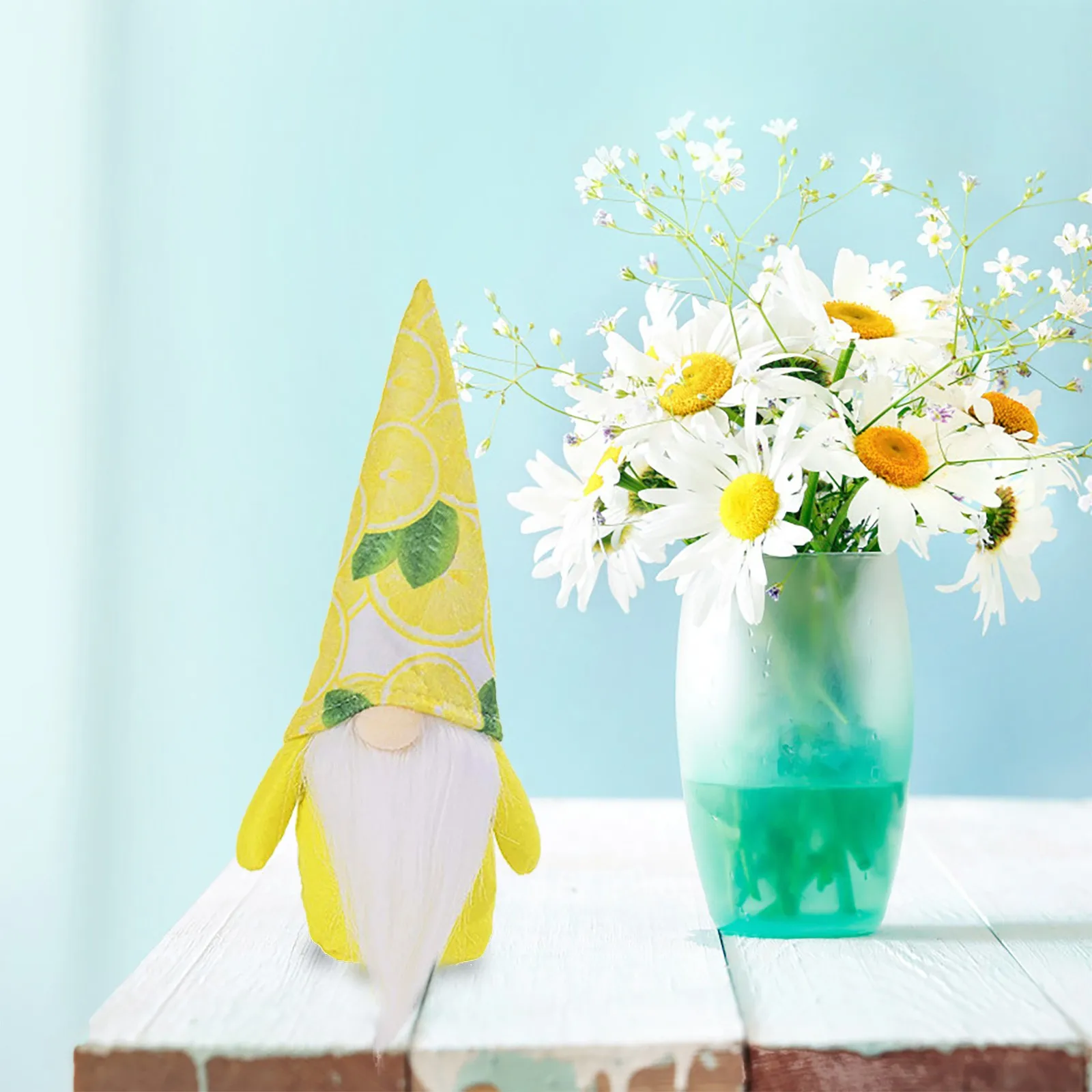 Летний лимонный гном скандинавский домашний дом ферма кухонный декор кукла без