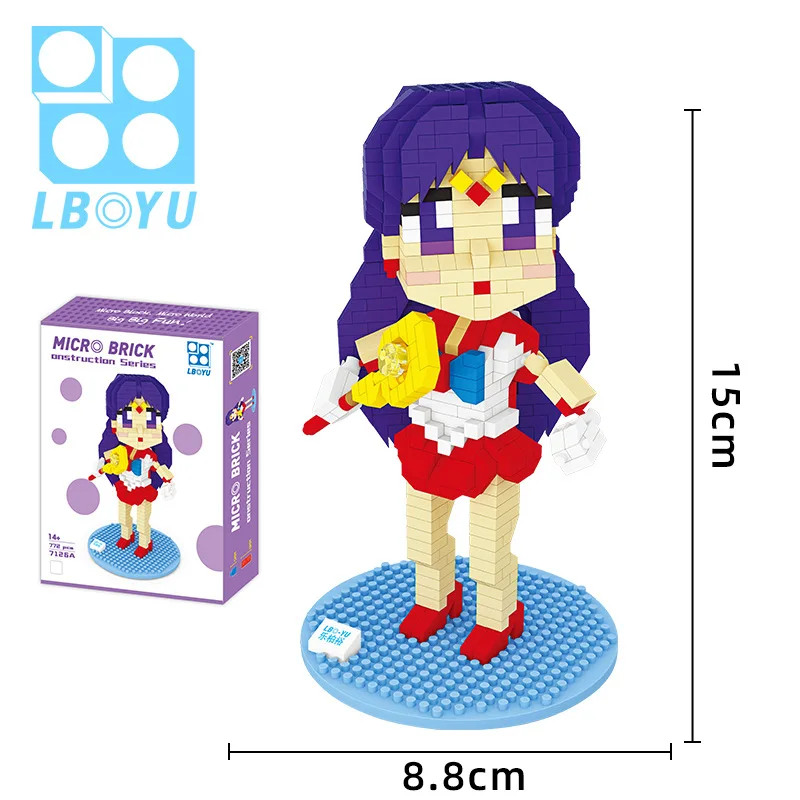 

Figure Model Diamond Building Bricks Cute Cartoon Anime 3D Baby Puzzle Kids Educational Toy Mini Bricks Send Girl