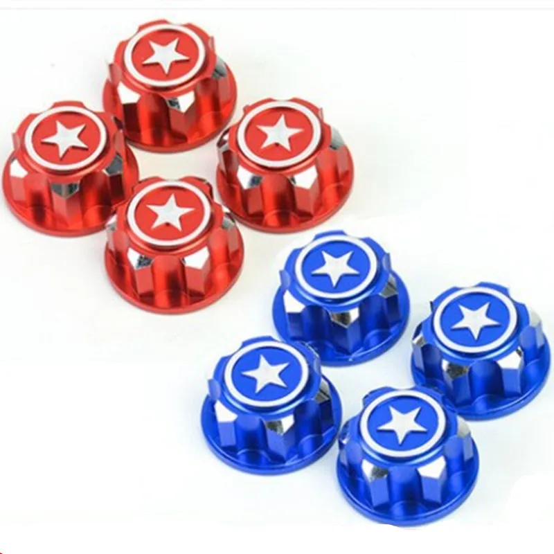 4 шт. радиоуправляемая Автомобильная алюминиевая Шестигранная гайка 17 мм