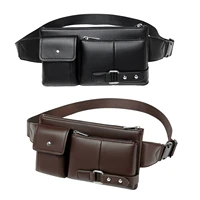 pu leather fanny pack waterproof hip belt bag waist bag crossbody sling backpack