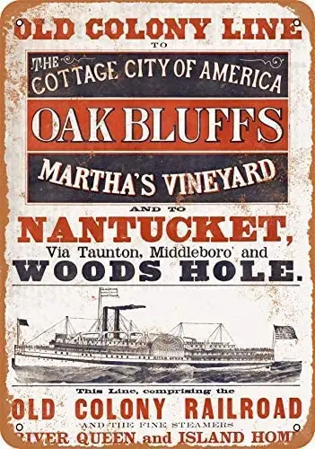 

Old Colony Line Martha's Vineyard Nantucket Wall Plaque Sign