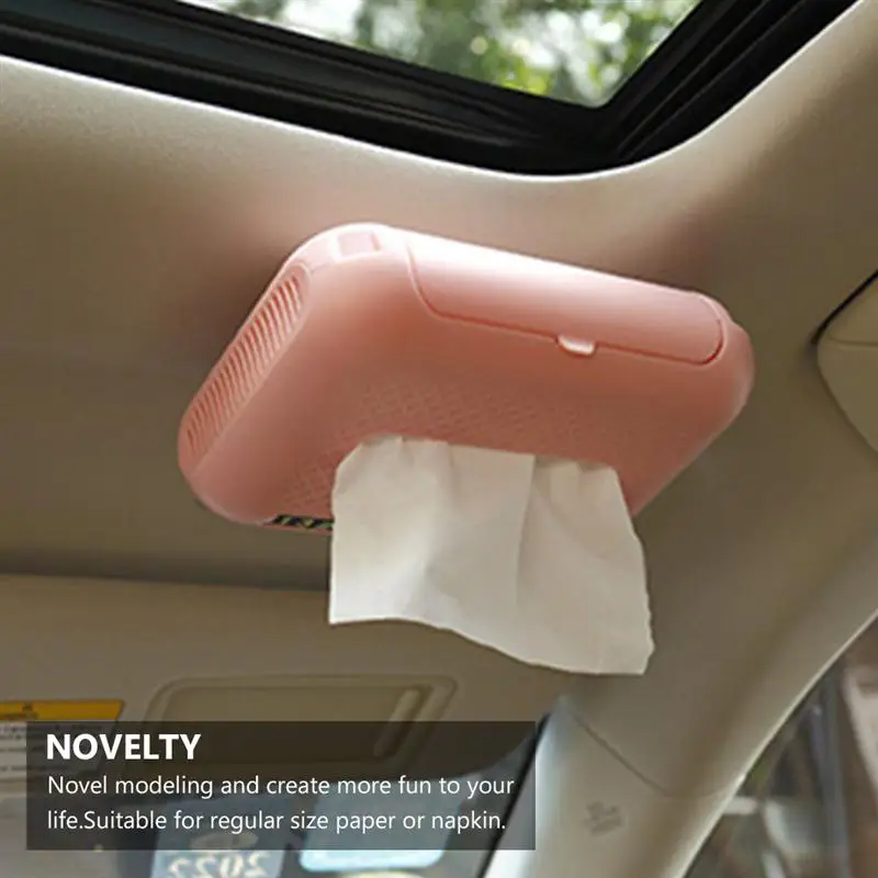 

1PC Car Tissue Box Sturdy Car Visor Napkin Holder Functional Use Car Tissue Box For Car Use
