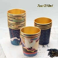 disposable paper cups 7oz kraft paper cups coffee milk cup paper cup for hot drinking party supplies ice cream cup