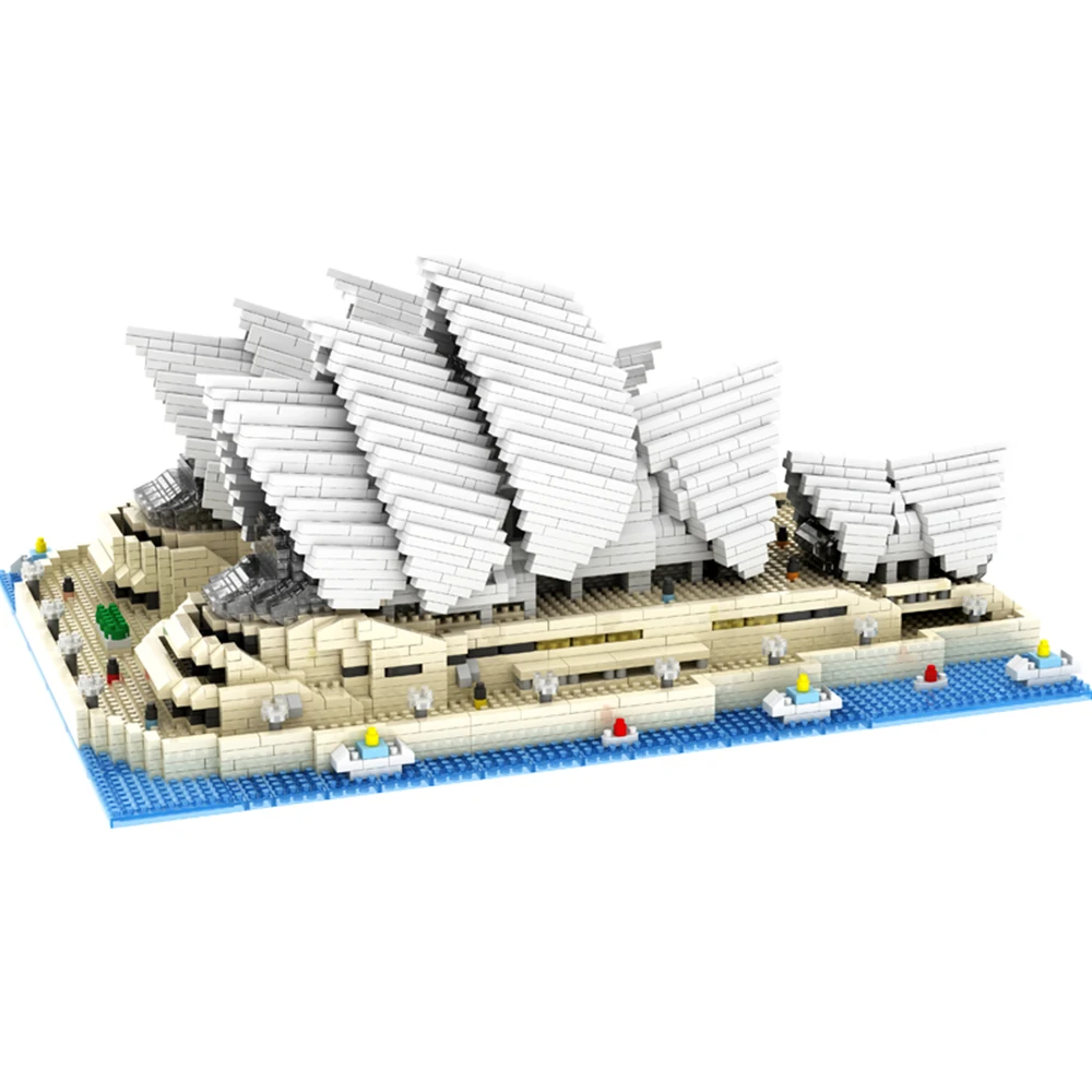 

Diamond blocks 4131PCS mini famous Architecture sydned Opera house 3D model building bricks gift for children