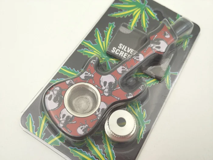 Новинка 1 шт. модная новинка металлическая курительная трубка в форме гитары