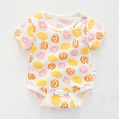 2020 летняя одежда для маленьких девочек Хлопковое боди с принтом короткими