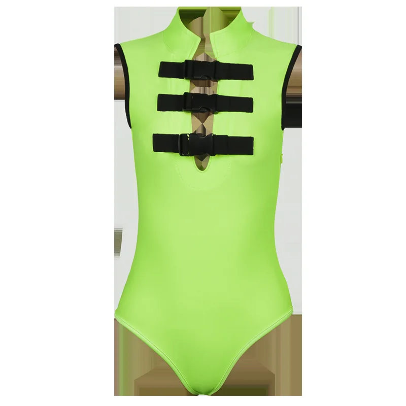 Женский флуоресцентный танцевальный костюм воротник gogo одежда для ночных клубов