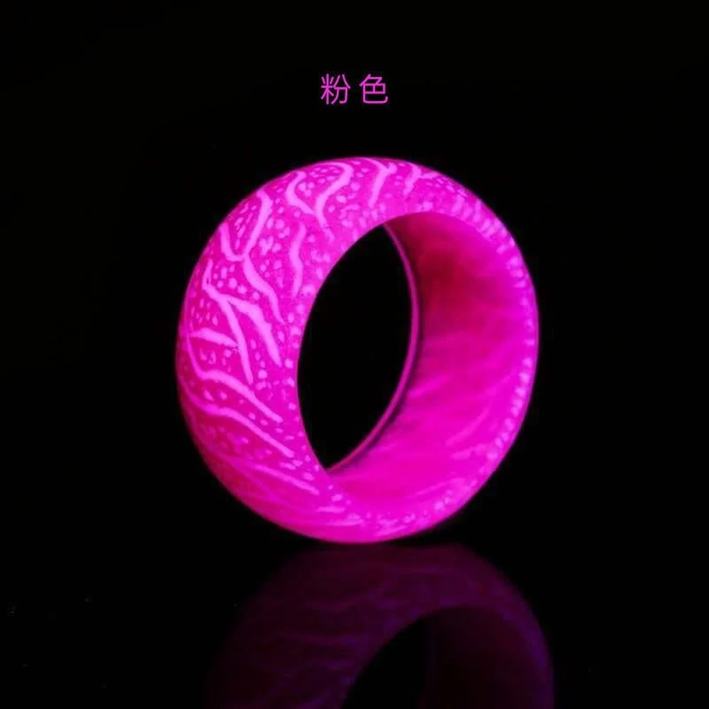 

Ring Luminous Color Changing Ring Fashion Cool Luminous Crackle Ring Absorbs Light Source Temperature Sensing Ring Jewelry