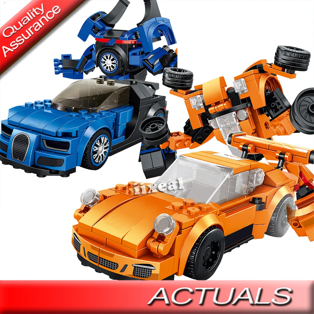 Экшн фигурка новинка 2020 3 в 1 наборы трансформер автомобиль строительный блок