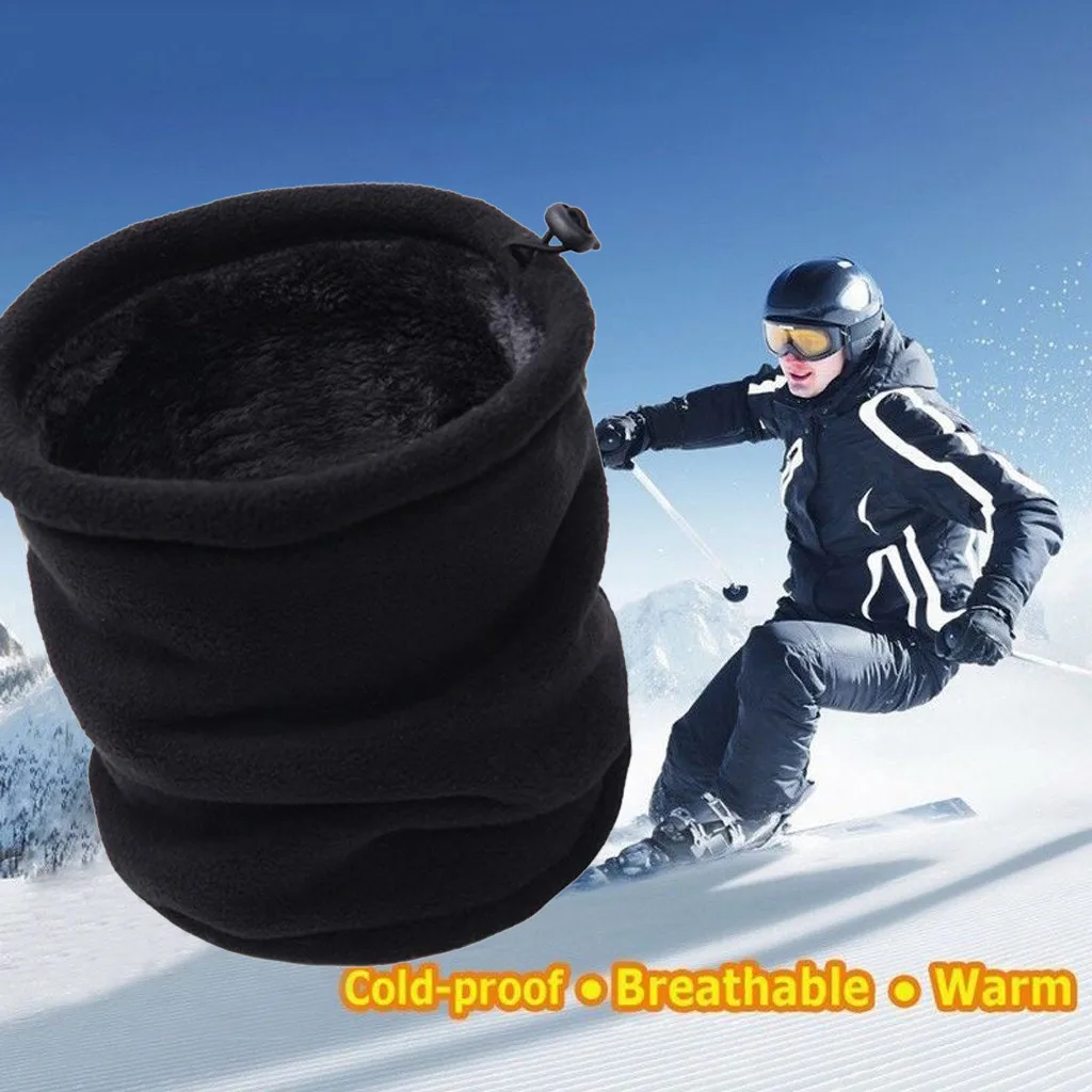 Уличный шарф для мужчин и женщин Флисовый Шарф-снуд унисекс Теплая Лыжная одежда