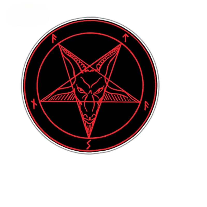 

Sigil of Lucifer Satan Devil Demon Evil Hell Bumper Vinyl Decal Car Sticker Waterproof Car Accessories Body JDM Pvc13X13cm