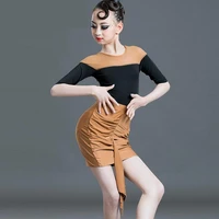 kids dress for girls high quality latin ballroom dance competition costumes split suit stage performance tango skirt summer sets