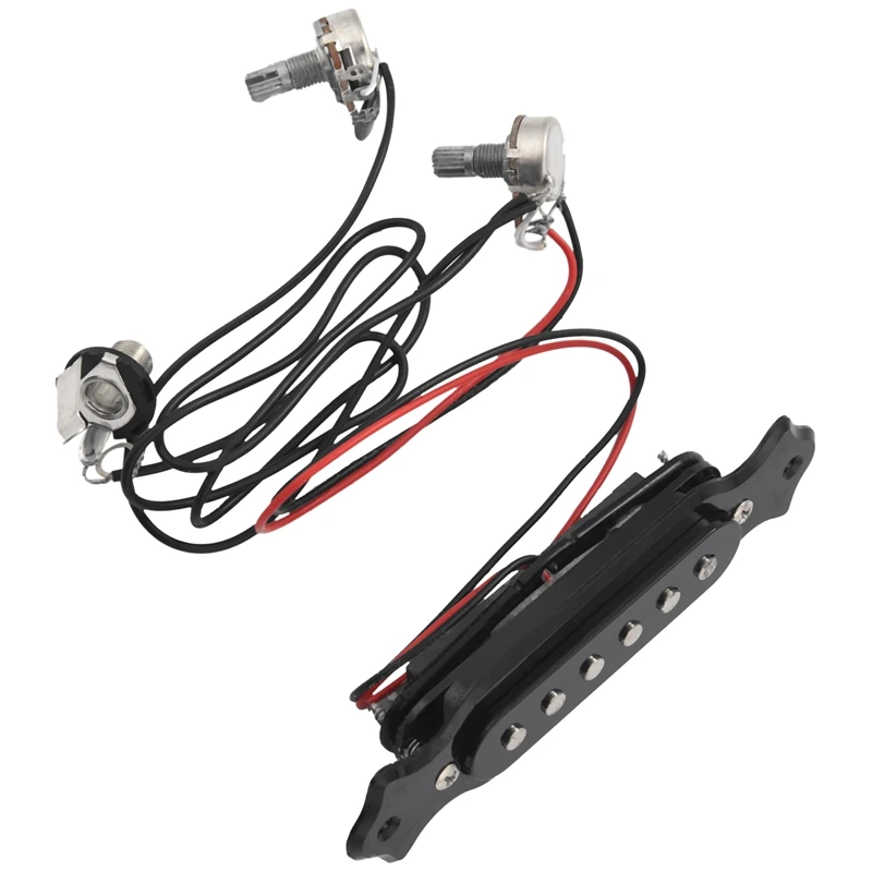 

Magnetic acoustic pickup for guitar Black