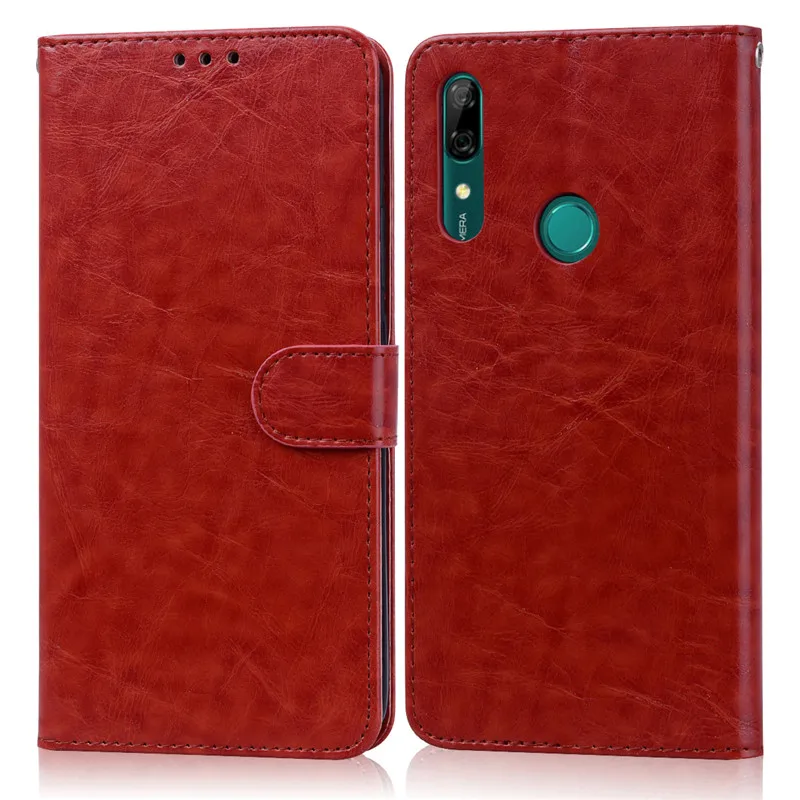 Brown Чехол для huawei P Smart Z, роскошный кожаный кошелек, откидной Чехол для телефона, чехол для huawei P SMART Z, футляр для телефона, Fundas - Цвет: Brown