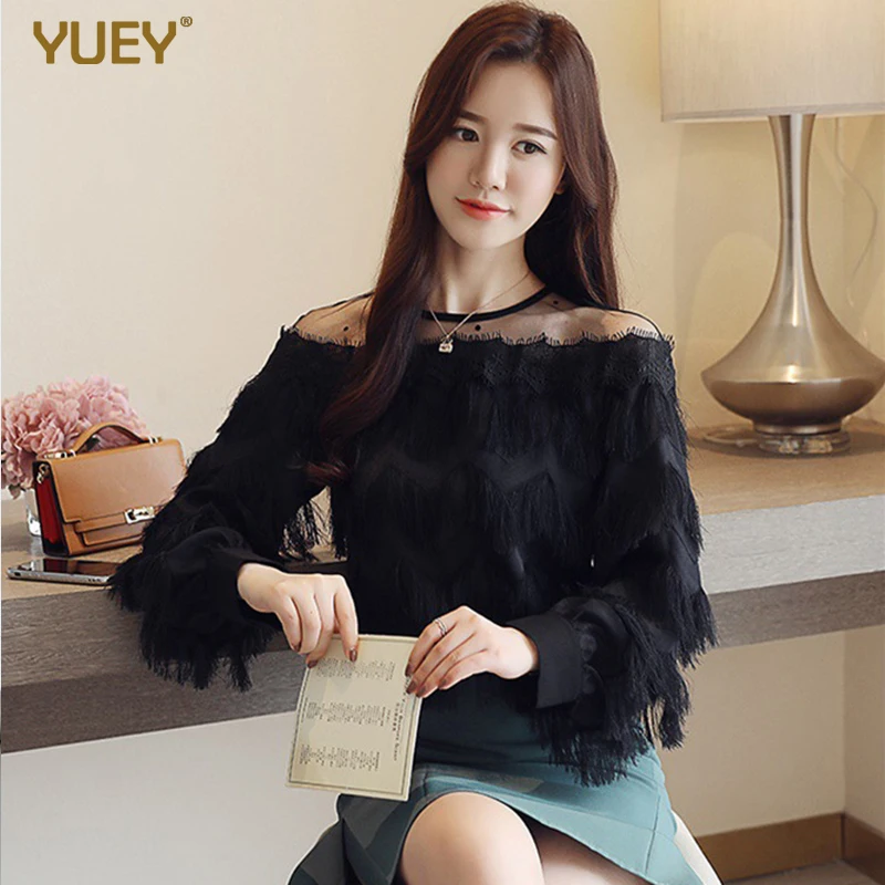 Женская кружевная блузка с открытыми плечами черная белая модная круглым