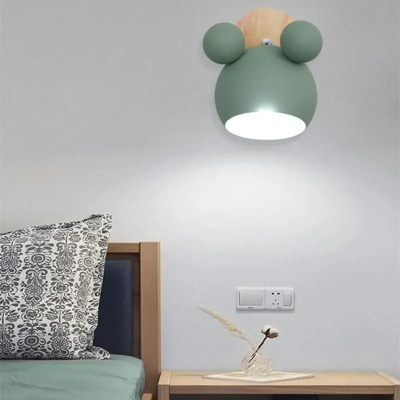 Настенный светильник в скандинавском стиле бра с Микки Маусом для детской