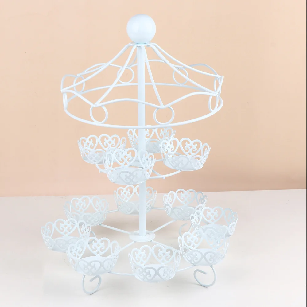 

1Pc Cake Rack Double-layer Dessert Rack European Style Cake Display Stand Fruit Plates Multi-layer for Wedding Party