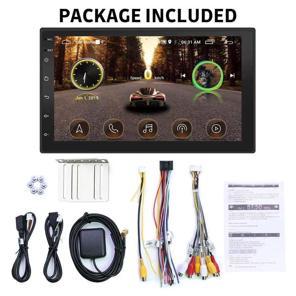 

7''Touch Multimedia Radio Stereo Bluetooth GPS FM Car MP5 Player For iOS/Android Support Reversing Image And Driving Recorder