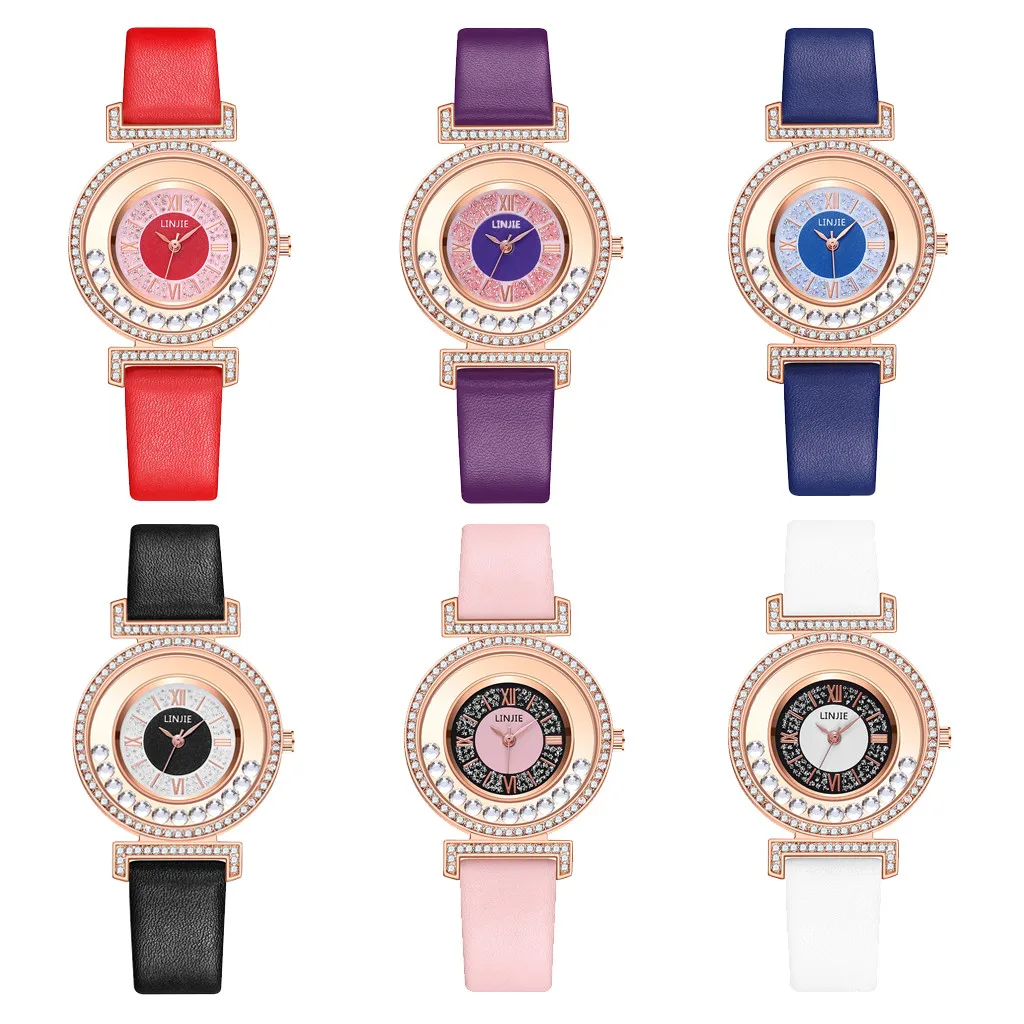 

2021 Women Watch Imitation Leather Belt Watch Star Sky Dial Clock Quartz Wrist Watches Ladies Casual Mesh Belt Wristwatch Clock