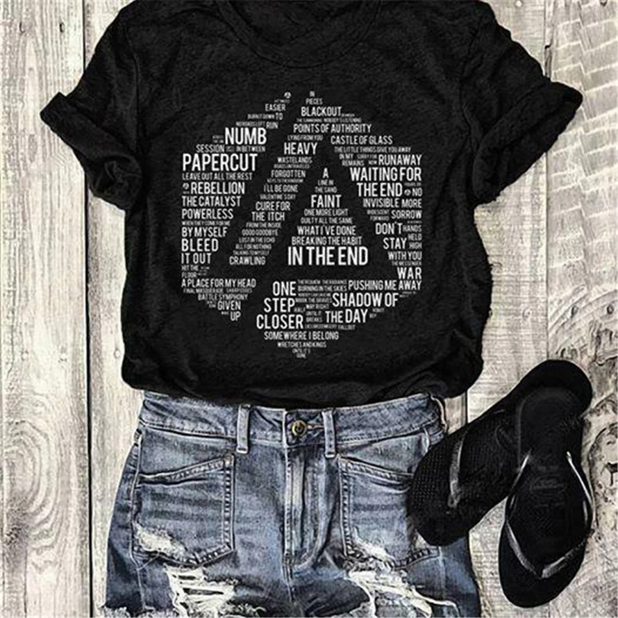 Любимая песня название Linkin Park Мужская футболка S 3Xl Новейшая модная | одежда