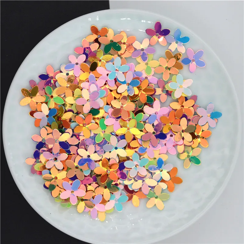 1000 шт. (50 г) 10 мм заточенные Цветочные декорированные цветные блестки для