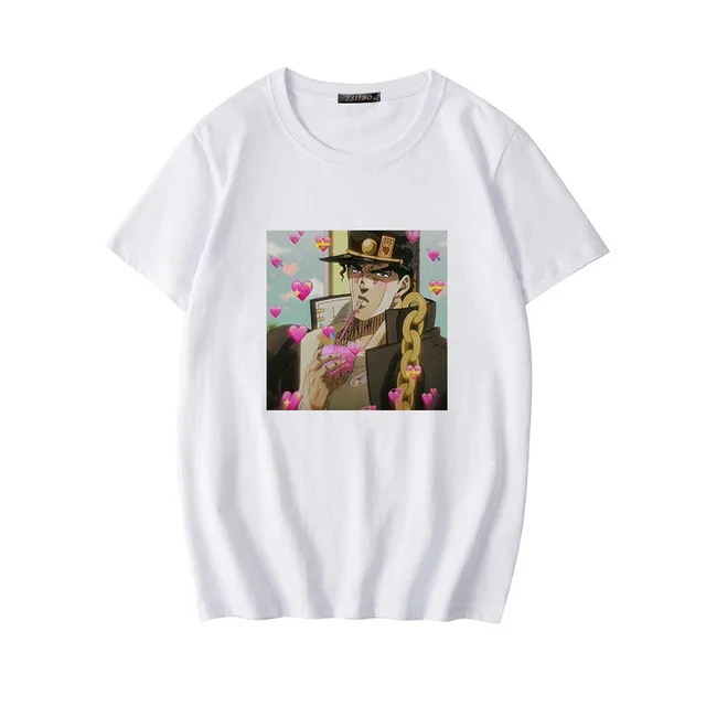 Японские смешные футболки Harajuku с аниме Джоджо невероятные приключения для