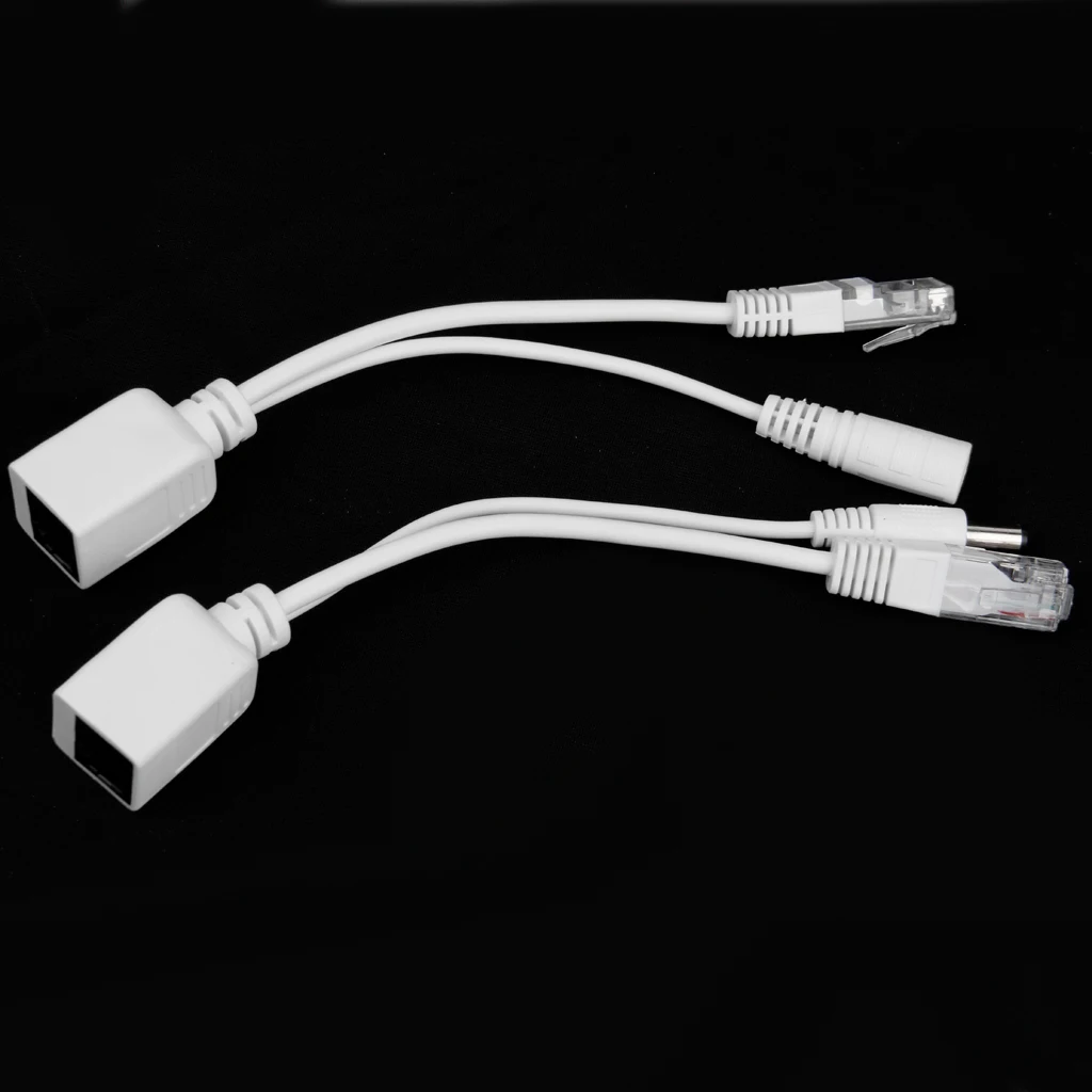 Упаковка из 2 блоков питания через Ethernet разъем POE экстрактор сепаратор кабели провода
