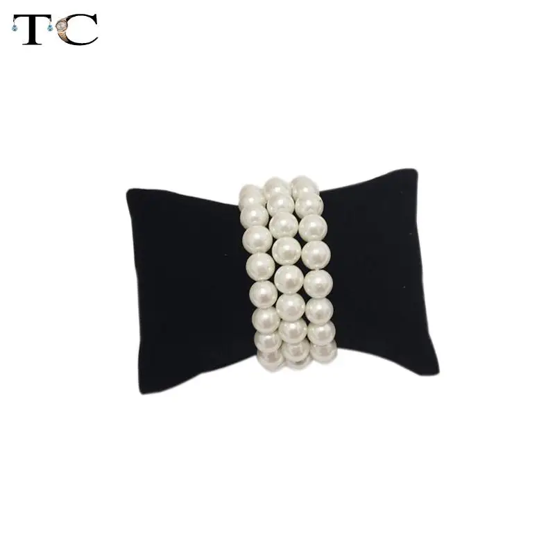 Black Velvet Розничная ювелирные изделия браслет подушка для браслетов дисплей держатель часы Дисплей Подушки браслет Подушка маленький размер - Цвет: Black Velvet