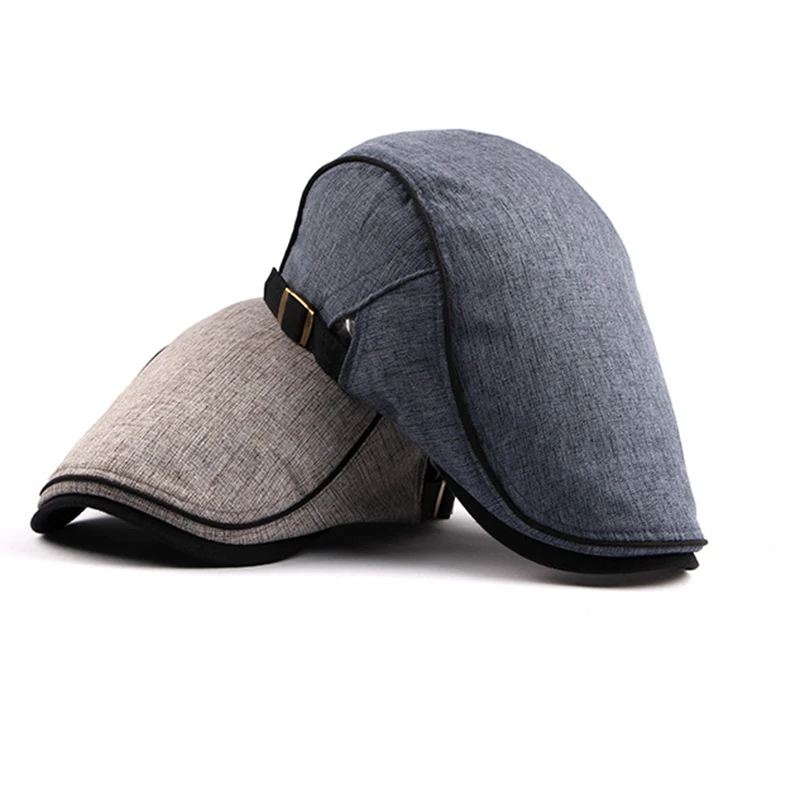 

2021 New Women's Hat Universal Breathable Korean Cotton Beret Men's British Fashion Caps