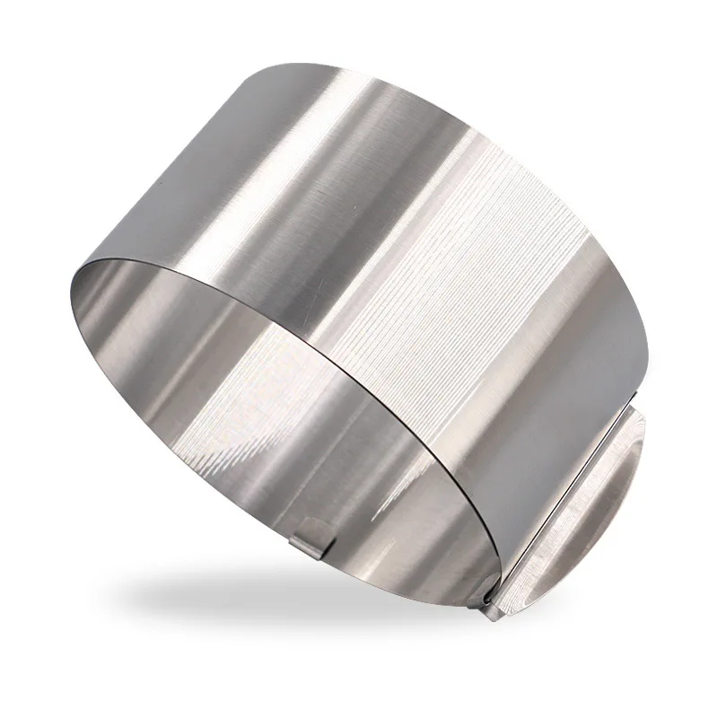 

Adjustable Mousse Ring Mold Stainless Steel Circle Square Pastry Baking Decorating with Scale Silver Cake Tools Kitchen Bakeware
