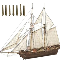 1 set 1100 scale assembling building kits ship model wooden sailboat toys sailing model assembled wooden kit diy wood crafts