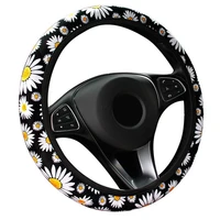 1 pcs car steering wheel cover protector cover car daisy printed anti slip cover universal car interior accessories 37 39cm