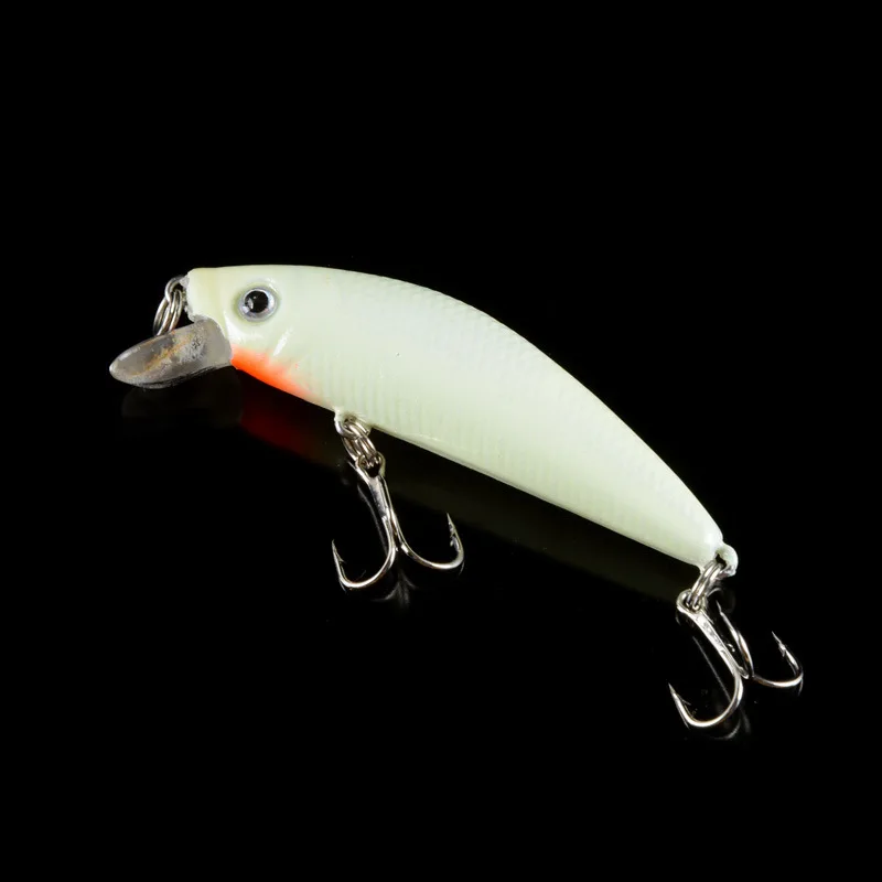 1 шт серебристых minnow приманки 7 см 8g искусственный 3D глаза жесткая приманка вид