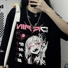 Женская футболка с героями мультфильмов, топ в стиле японского аниме harajuku kawaii, уличная одежда в стиле панк, летняя свободная одежда с коротким рукавом, размера плюс